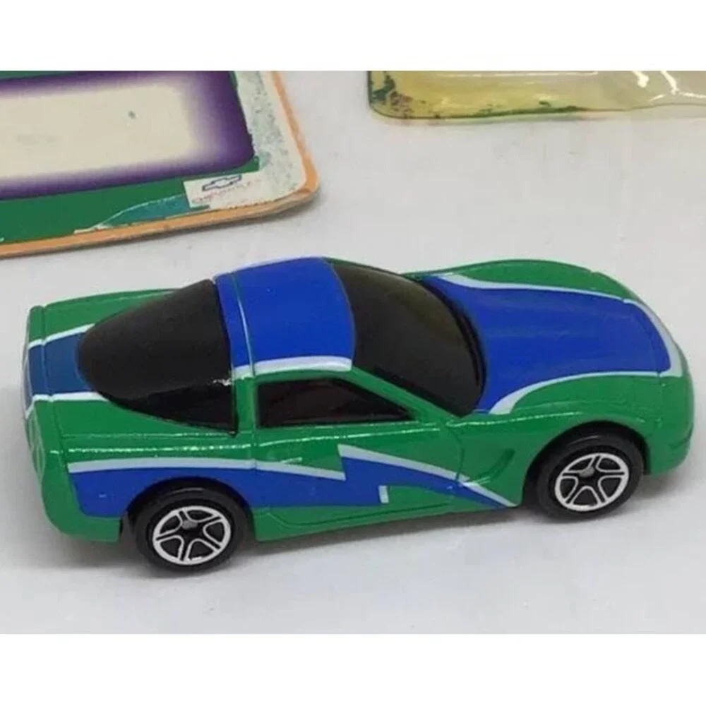 '97 1997 Chevrolet Corvette Matchbox Car Taco Bell Promo Green Blue Collectible